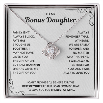 To My Bonus Daughter - "My Family Forever" Necklace