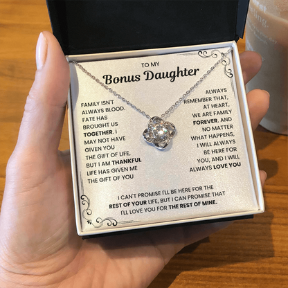 To My Bonus Daughter - "My Family Forever" Necklace