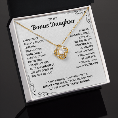 To My Bonus Daughter - "My Family Forever" Necklace